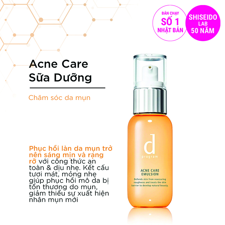 Sữa dưỡng D Program cải thiện da mụn Acne Care Emulsion 100ml