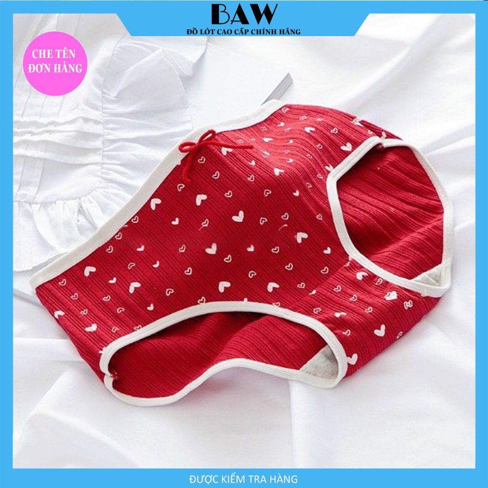 Hình ảnh Bộ 5 Quần Lót Nữ Cotton Lót May Chống Viêm, Quần Chip Nữ Kháng Khuẩn Cao Cấp Thương Hiệu BAW NT737