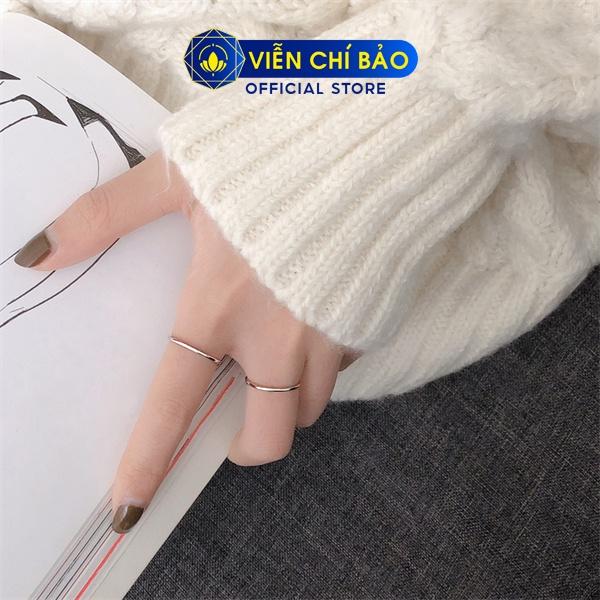 Nhẫn bạc nữ basic trơn chất liệu bạc 925 thời trang phụ kiện trang sức nữ thương hiệu Viễn Chí Bảo N400604