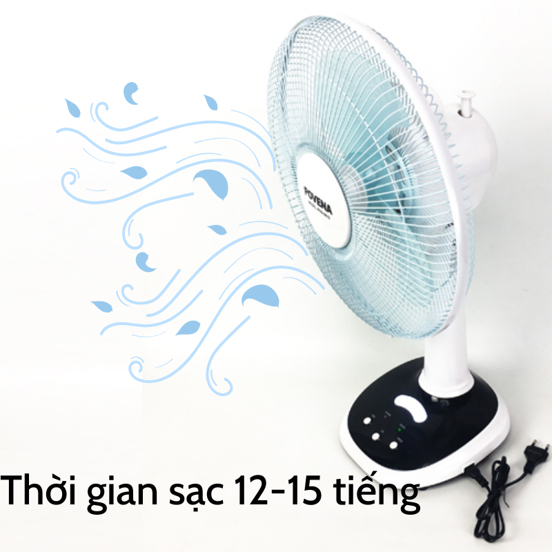 Quạt sạc điện Povena PVN-5612