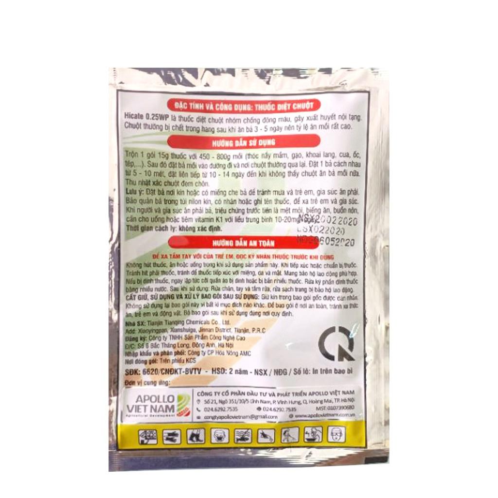 Gói 10g chế phẩm diệt chuột hiCate trừ mọi loại chuột hiệu quả cao, thân thiện môi trường - Anh nông dân chính hiệu