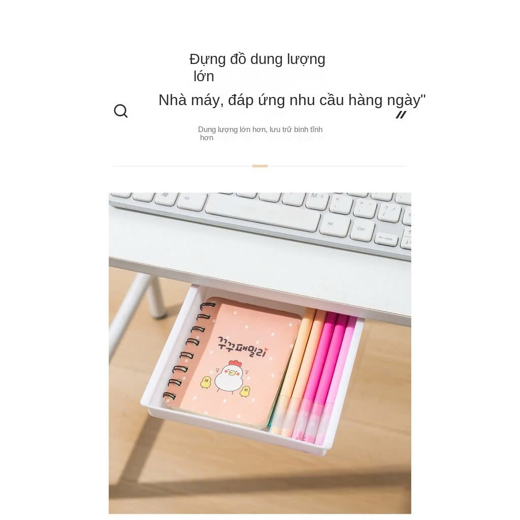 Ngăn Kéo Nhựa Nhỏ Mini ĐEN 22 x 15 x 3cm Khay Đựng Bút Gắn, Hộp ngăn kéo Treo Dưới Bàn Làm Việc Giúp Cất Giữ Gọn Gàng Bàn Làm Việc (Giao Màu Ngẫu Nhiên)