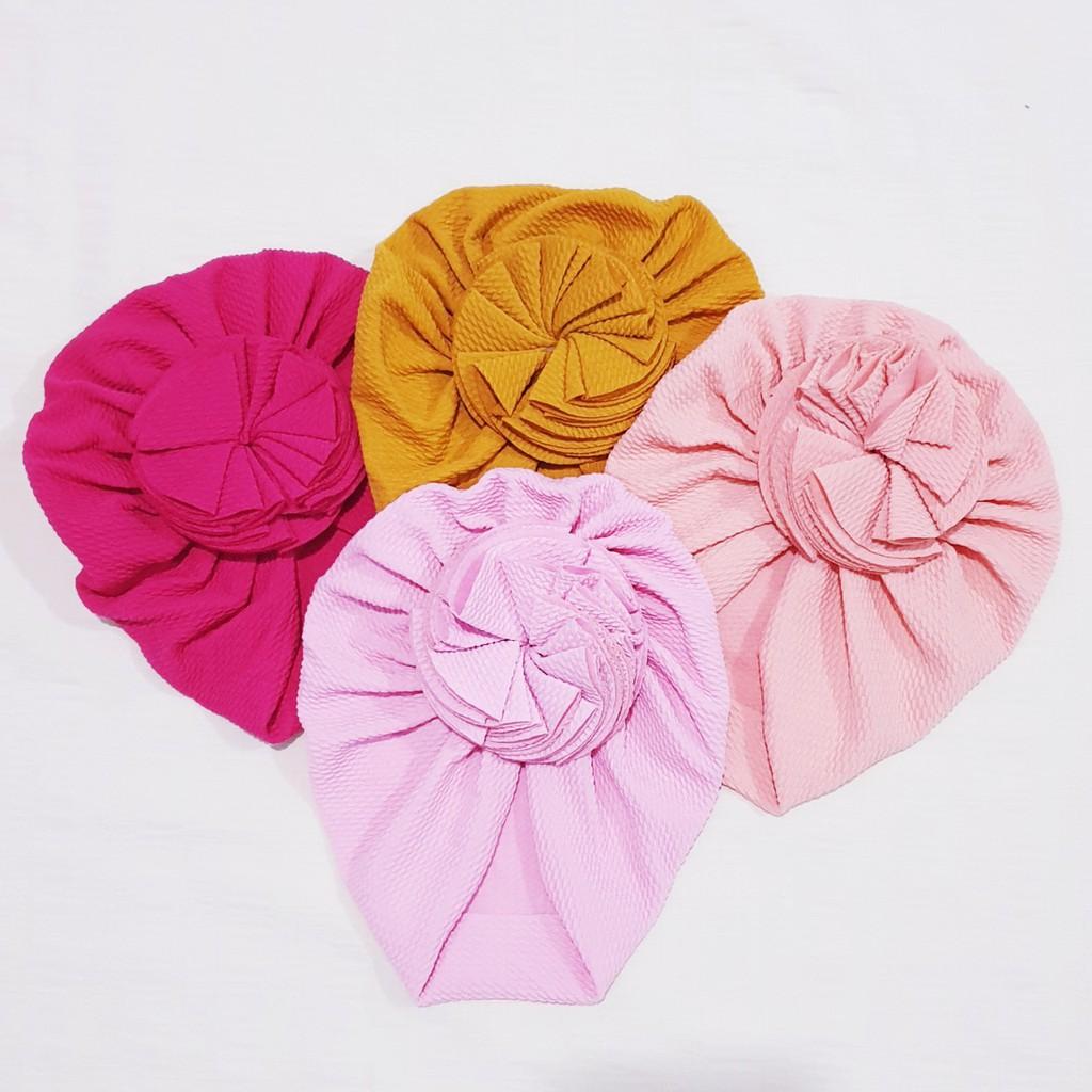 MŨ TURBAN CHO BÉ ĐẸP - MŨ TUBAN THẮT NƠ XINH XẮN - VỪA SÀNH ĐIỆU VỪA CHE THÓP CHO BÉ SƠ SINH