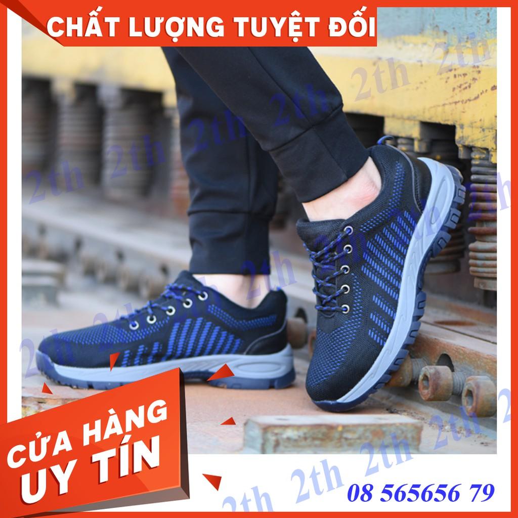 Giày Bảo Hộ Lao Động 2TH Kiểu Dáng Thể Thao Mũi Thép, Đế Lót Thép BD0064- Chống Đinh/Trơn Trượt -Giày Công Trình