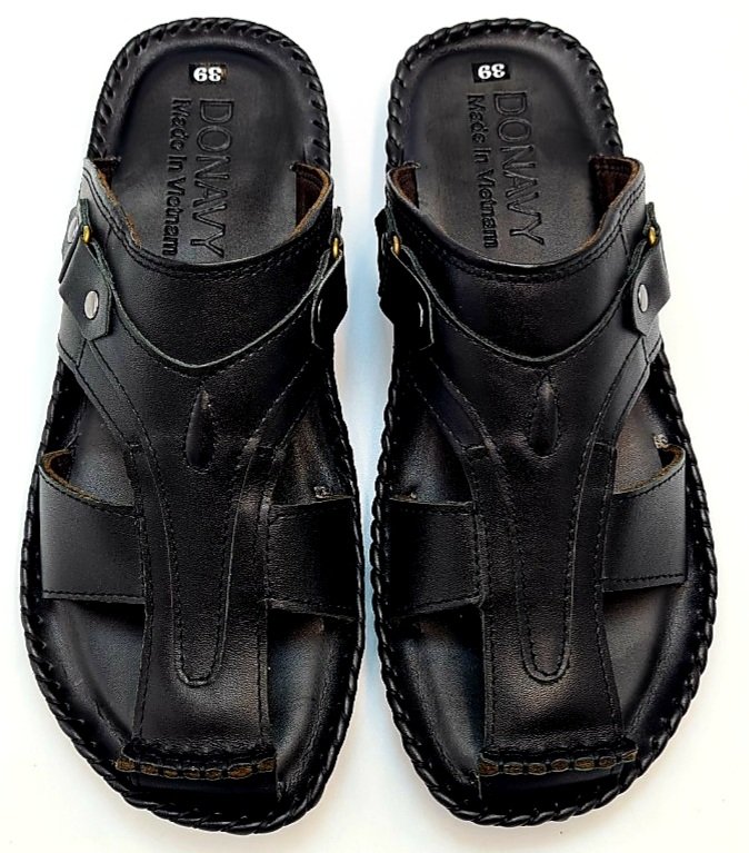 DÉP NAM QUAI RỌ DA BÒ 100%, DONAVY QRD, SẮC XẢO TỪNG CHI TIẾT, HÀNG CÔNG TY CAO CẤP