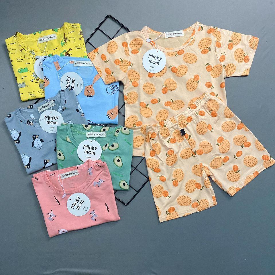 Bộ cộc tay cho bé bộ cộc tay Minkymom họa tiết TRÁI BƠ cho bé trai bé gái Chất thun lạnh cao cấp siêu mềm siêu mát