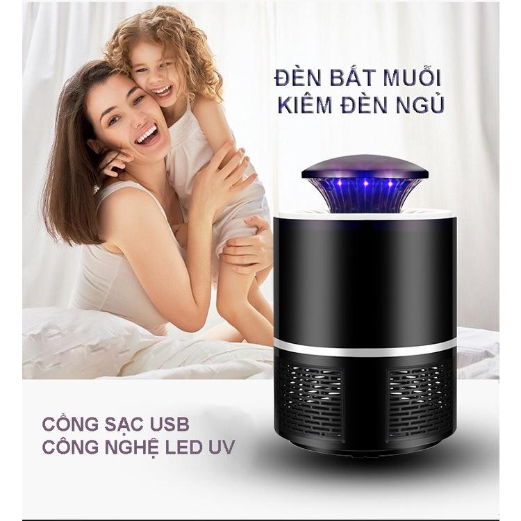 Đèn Bắt Muỗi Thông Minh Kết Hợp Đèn Ngủ Không Gây Ồn Sạc USB