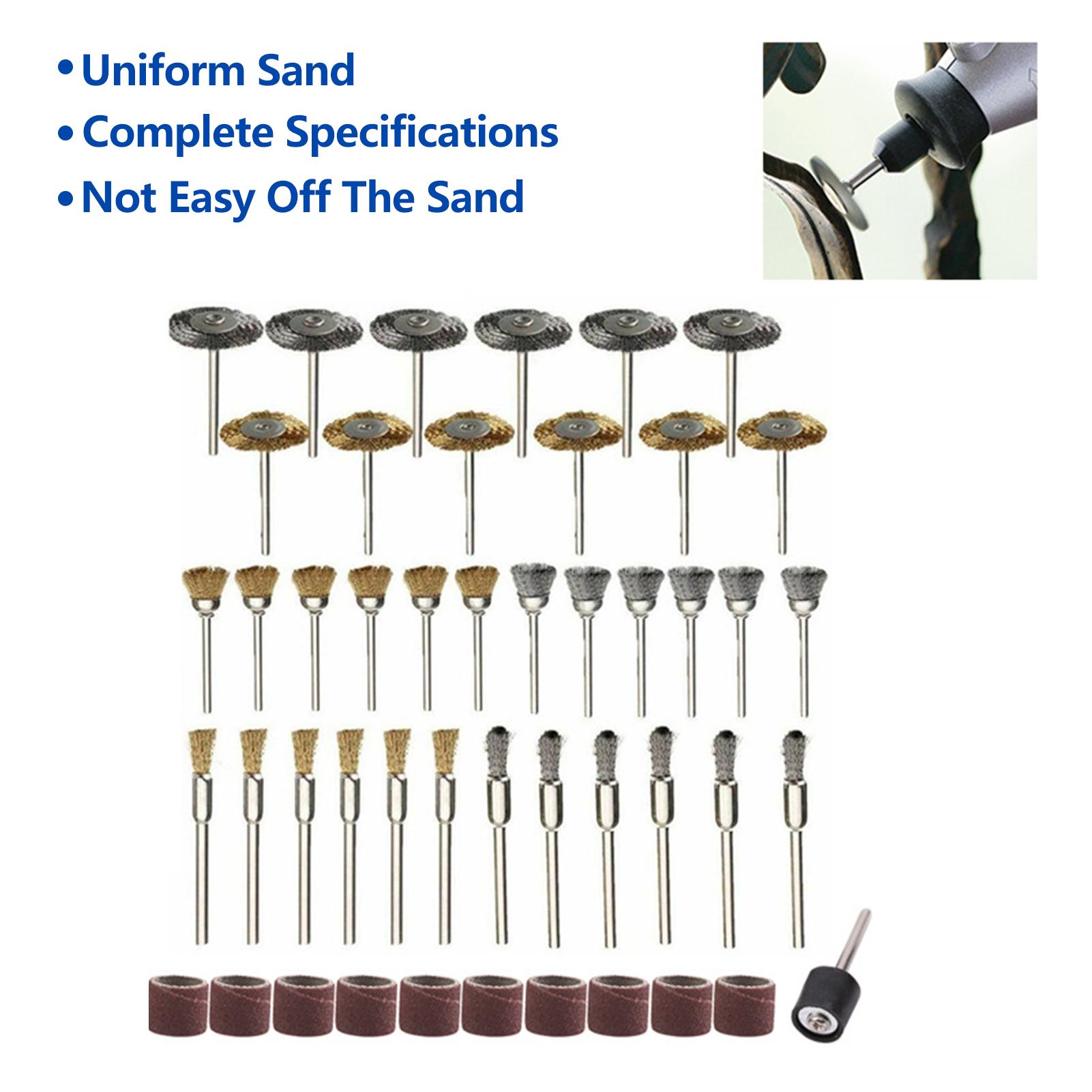 47PCS Steel Wire Brass Brush Polishing Brush Grinding Wheel For Hob