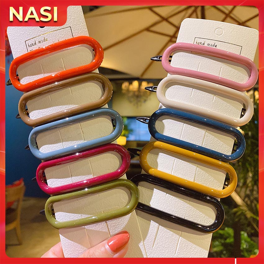 Kẹp tóc nữ UYU NASI [Set 5 cái] chất liệu acrylic dễ thương bền đẹp phong cách hàn quốc nhiều màu phụ kiện tóc giao ngẫu nhiên