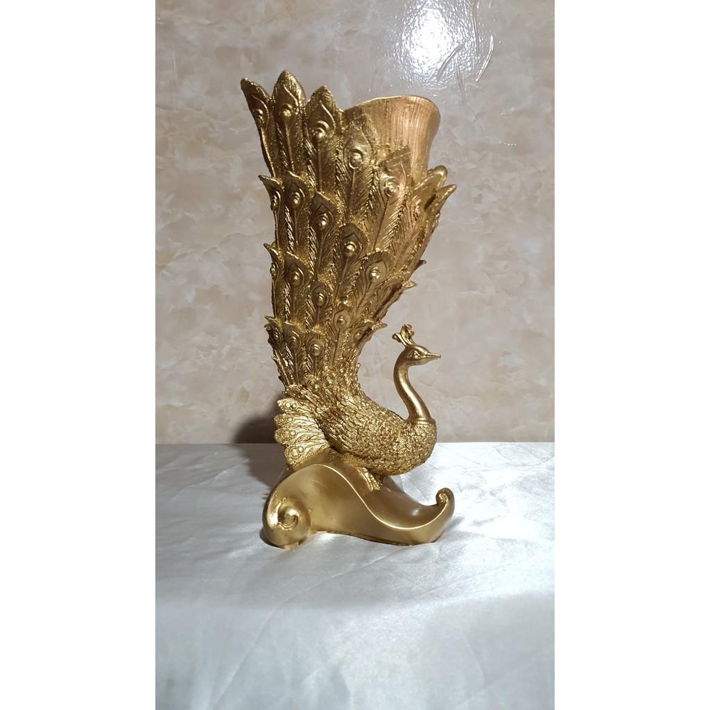 Cắm lông công chất liệu bột đá bền rẻ cao 30 cm