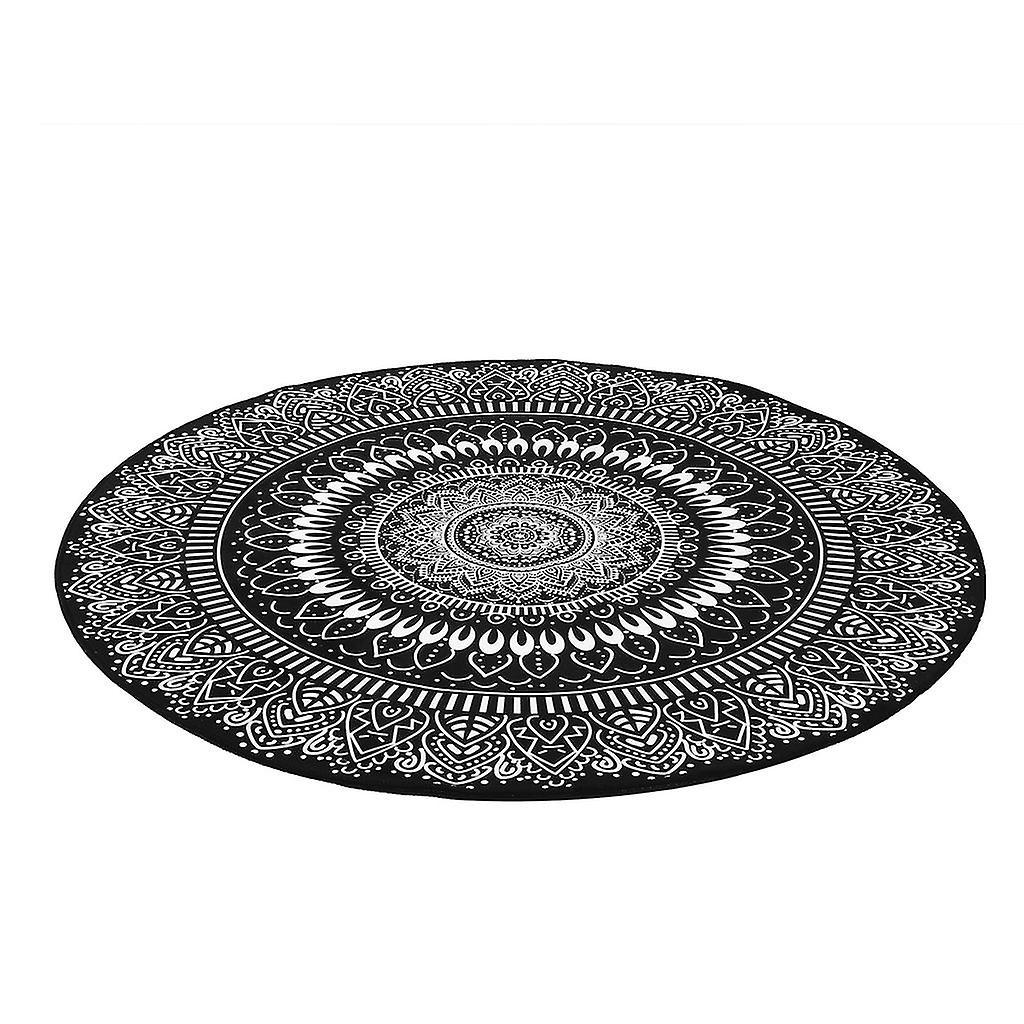 MANDALA Hoa tròn thảm Phòng ngủ Sàn chống trượt cho phòng khách Phòng ngủ trẻ em Yoga Thảm 15cm