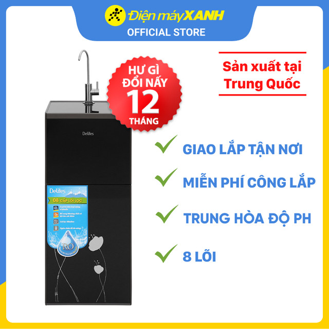 Máy Lọc Nước R.O Tích Hợp Nóng Lạnh 10 Lõi Sunhouse SHR76210CK - Hàng chính hãng