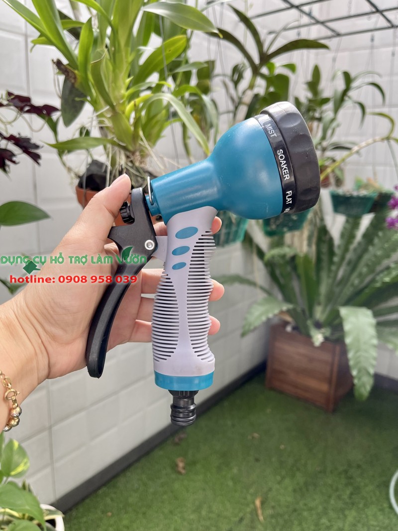 Vòi xịt tưới cây Total 8 cấp độ tưới , chuyên dùng làm vườn, xịt sân nhà , rửa xe, tưới cây nhiều lựa chọn khác nhau