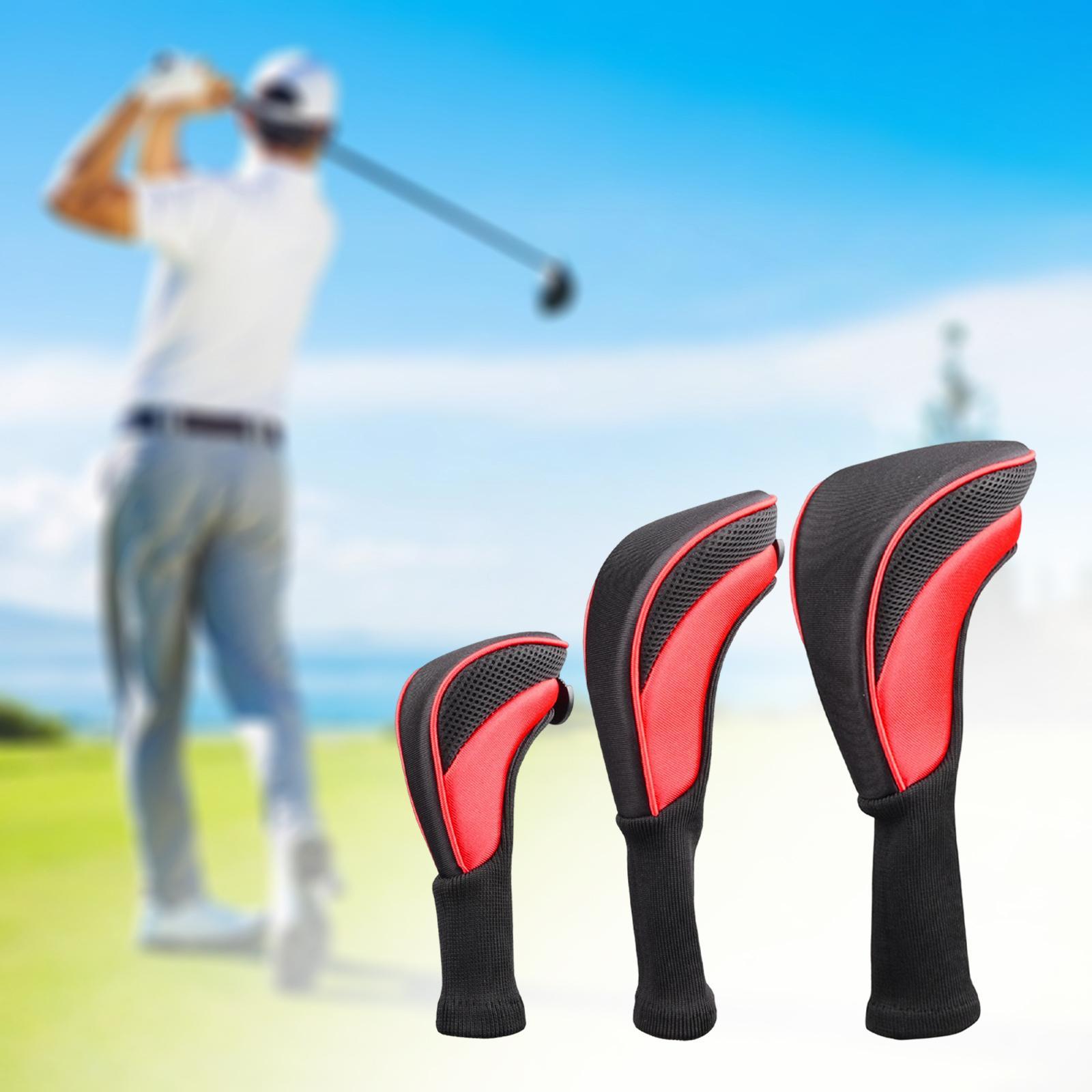 Golf Club Head Cover 1, 3 4 5 7 X Driver Fairway Woods Headcovers, Hybrid Head Cover Set with Interchangeable Tags Fits Fairway and Driver Clubs