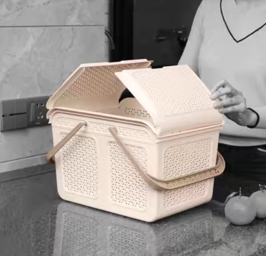 GIỎ ĐỰNG ĐỒ 2 QUAI XÁCH LÀN ĐỰNG ĐỒ CÓ NẮP ĐẬY THÔNG MINH ĐA NĂNG DÀNH CHO MẸ ĐI SINH MÀU SĂC PHONG CÁCH BẮC ÂU