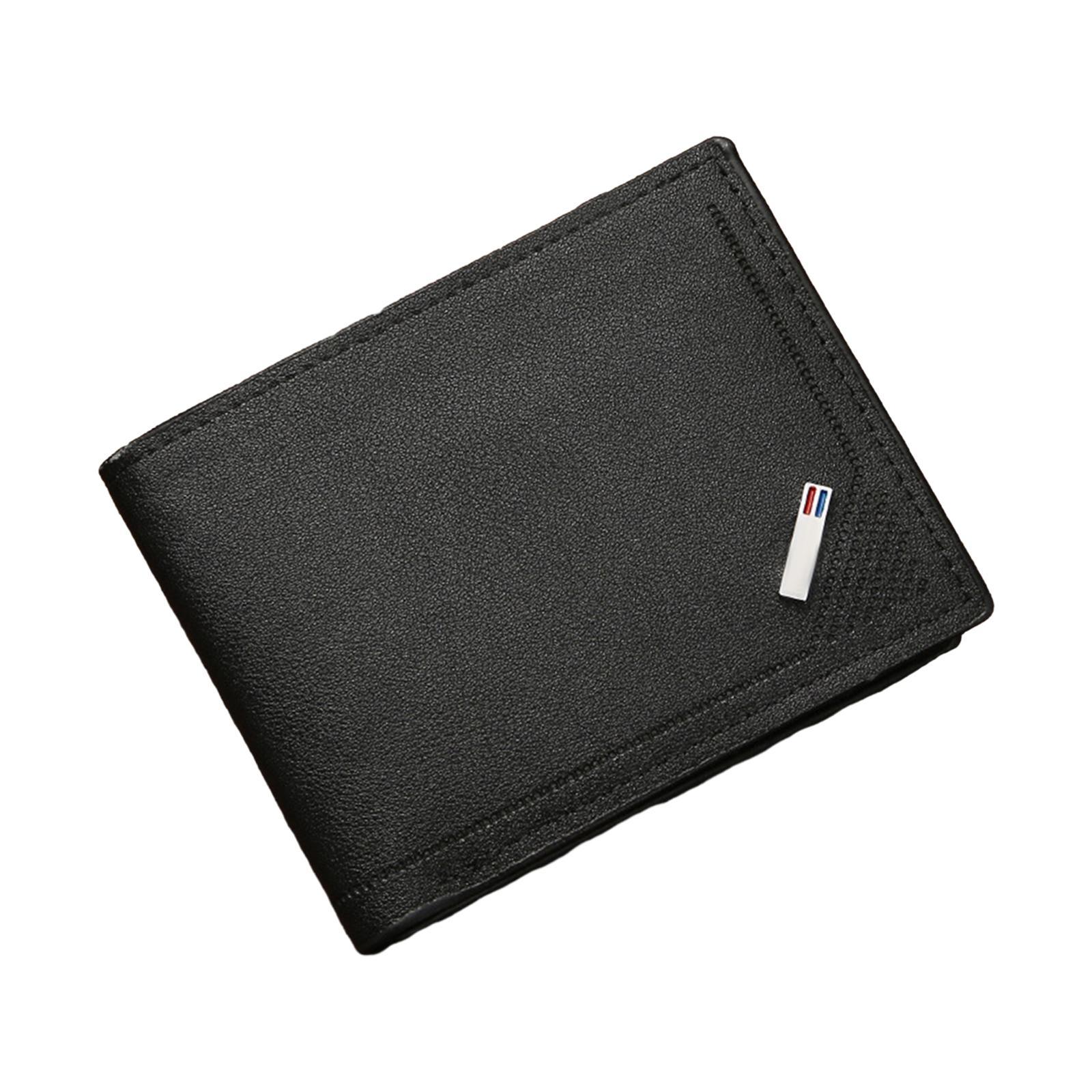 Men Wallet Wallet Organizer PU Leather Fashionable Simple Short Clutch Card Holder for Husband Father Dating Street Gift