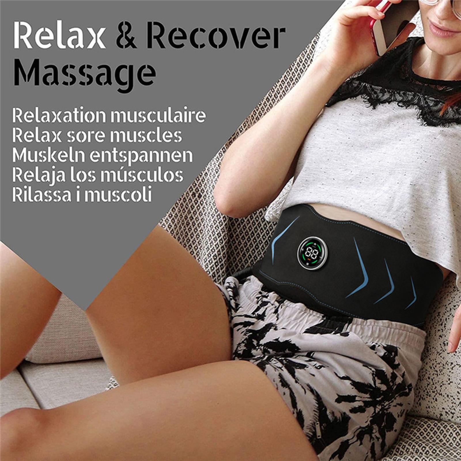 Ab Belt Abdominal Muscle Toner, Abs Stimulator Abs Belt Muscle Toning Belt for Men Women Training Device