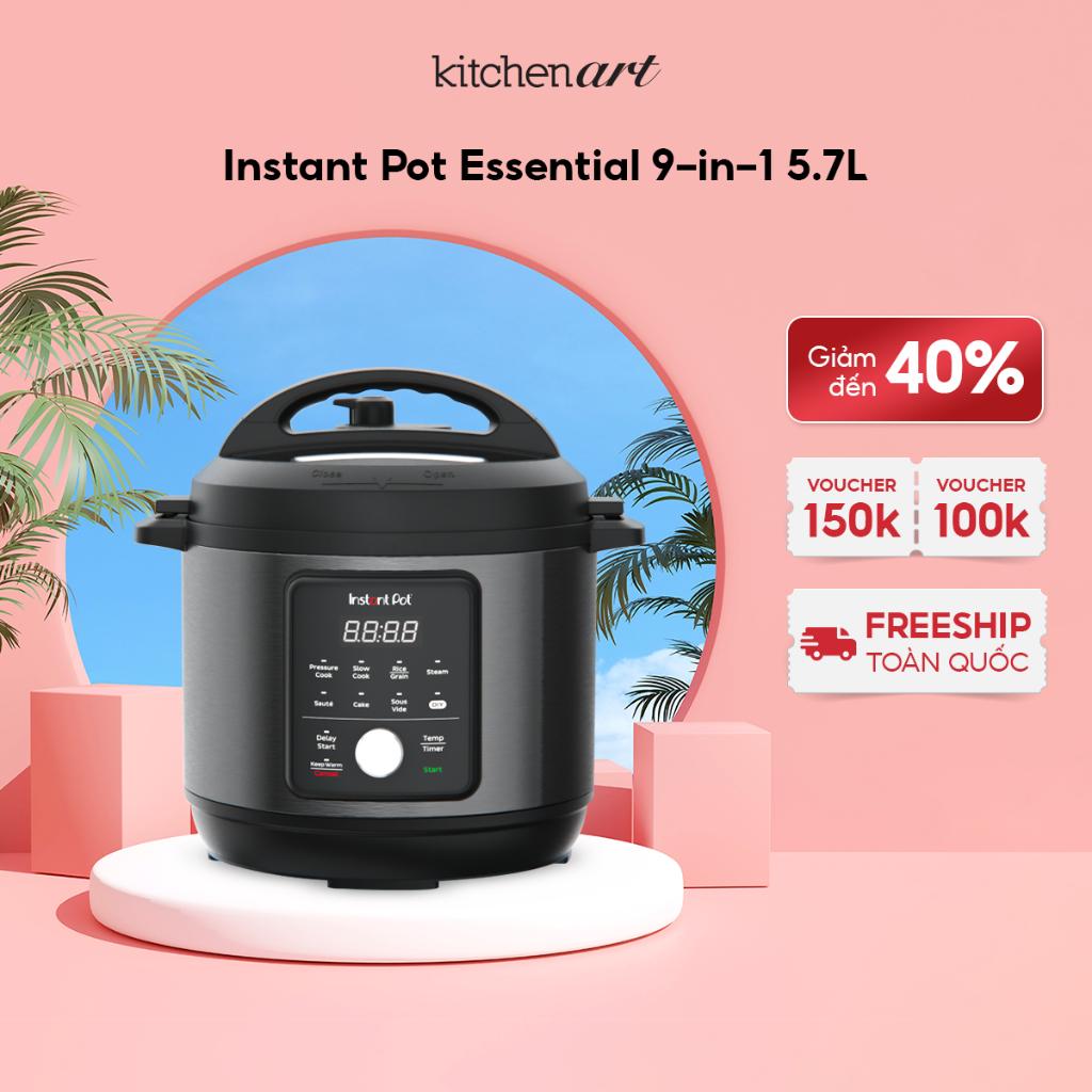 Nồi áp suất điện đa năng INSTANT POT ESSENTIAL 60 9in1, dung tích 5.7L, Bảo hành 12 tháng