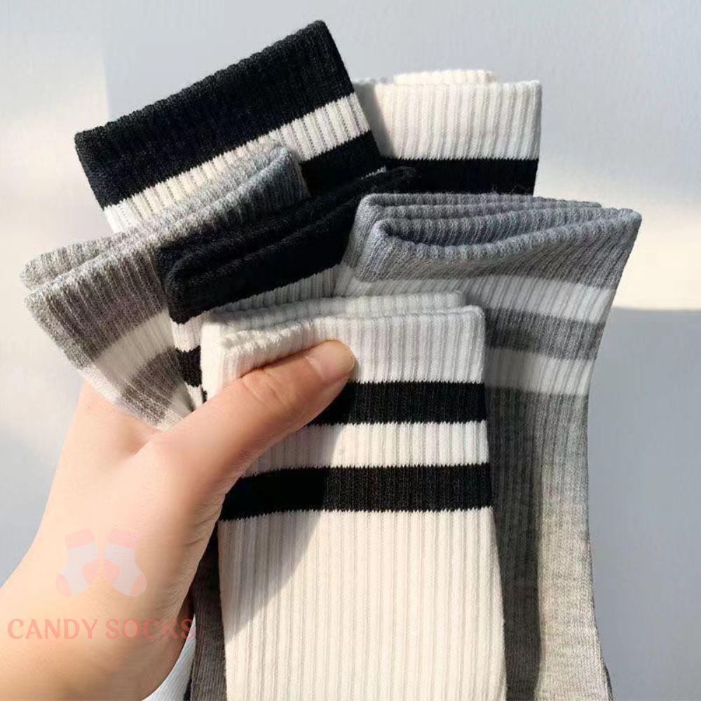 Tất nữ vớ nữ cổ trung, Set 3 đôi tất nữ phong cách Hàn Quốc, co dãn 4 chiều, chất liệu cotton Hàn cao cấp TN-192