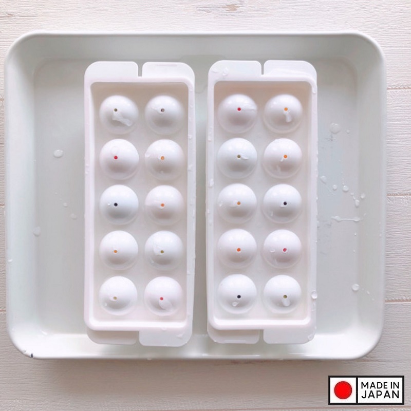 Khay làm đá delijoy Yukipon Petit Ball 10 viên tròn - Hàng Nội Địa Nhật Bản
