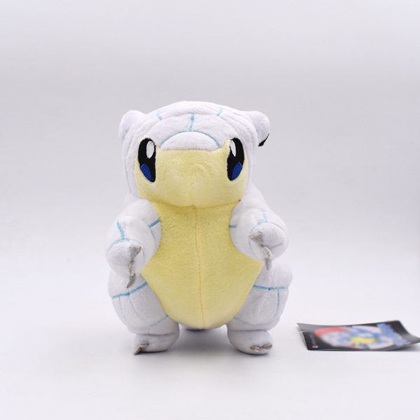 Gấu Bông Pokemon - Chuột Chũi Sandshrew Trắng (25 Cm) Gb201 (Tặng 1 Móc Khóa Dây Da Pu Đính Đá Lấp Lánh)