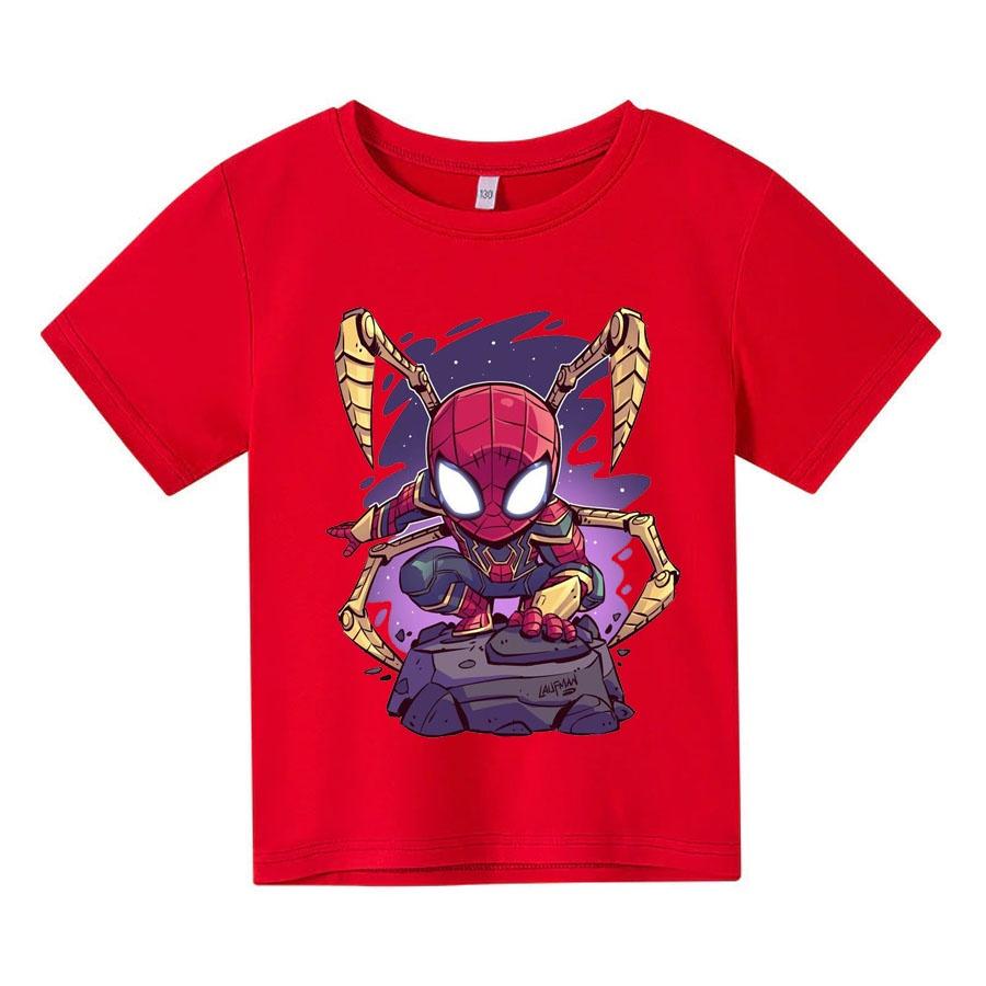 Áo thun trẻ em NGƯỜI NHỆN CHIBI, 4 màu, có size người lớn, Anam Store
