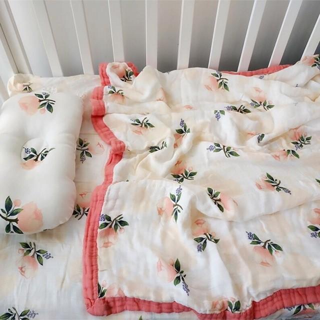 Chăn đắp điều hòa Organic sợi tre bo viền, chăn đắp mùa hè cao cấp cho bé mang đi học