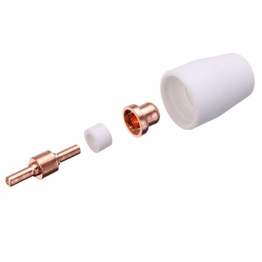100pcs Air Plasma Cutter Nozzle Tip Consumables Cup Splitter Extended Kit 0~40A