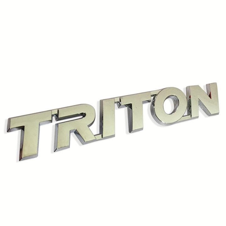 Tem Logo Chữ Nổi Triton Dán Trang Trí Đuôi Xe Mitsubishi Triton- Hot