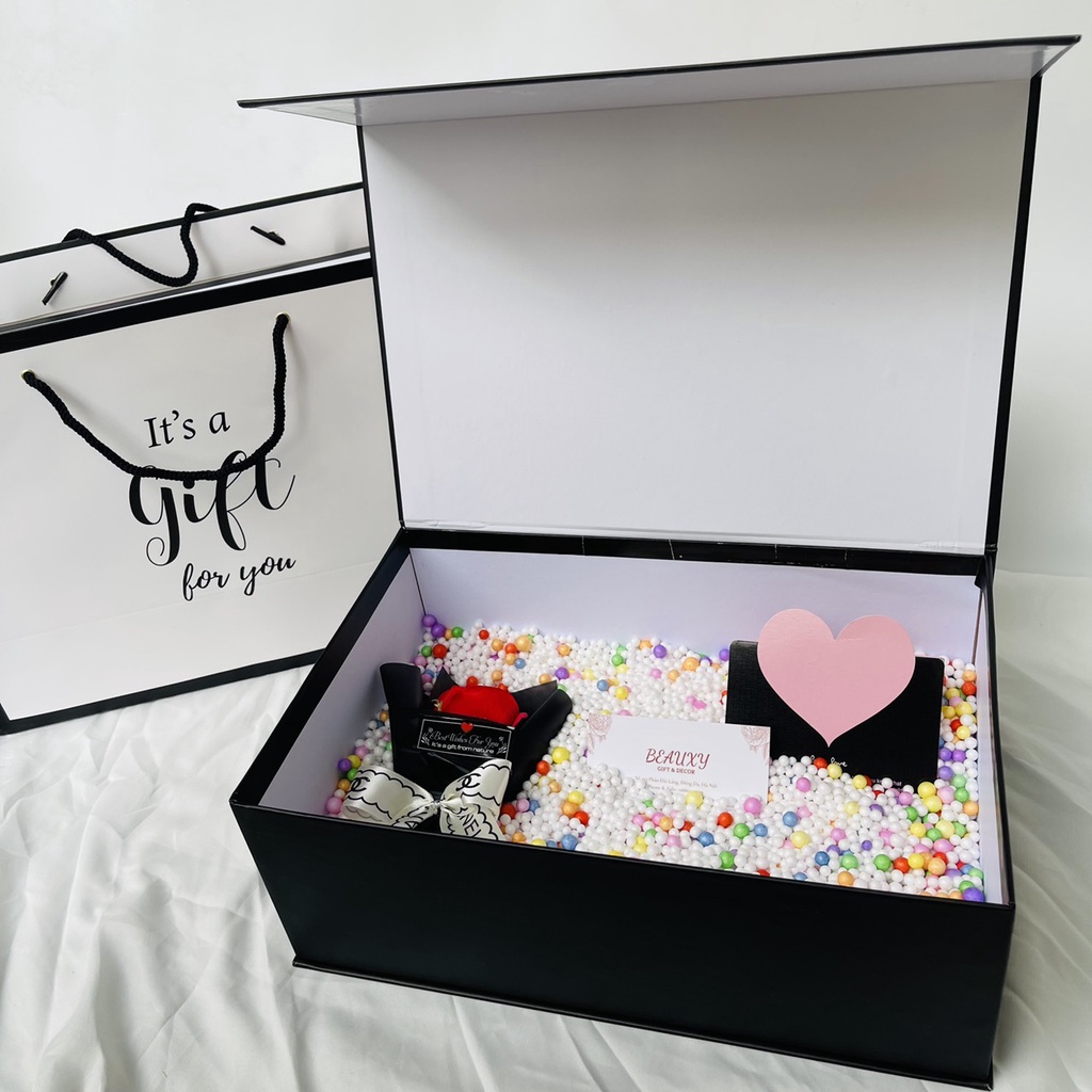 (30*20*11 cm) Hộp quà size to Gift for you size to, túi xách, quần áo,hộp quà bất ngờ, kèm phụ kiện lãng mạn