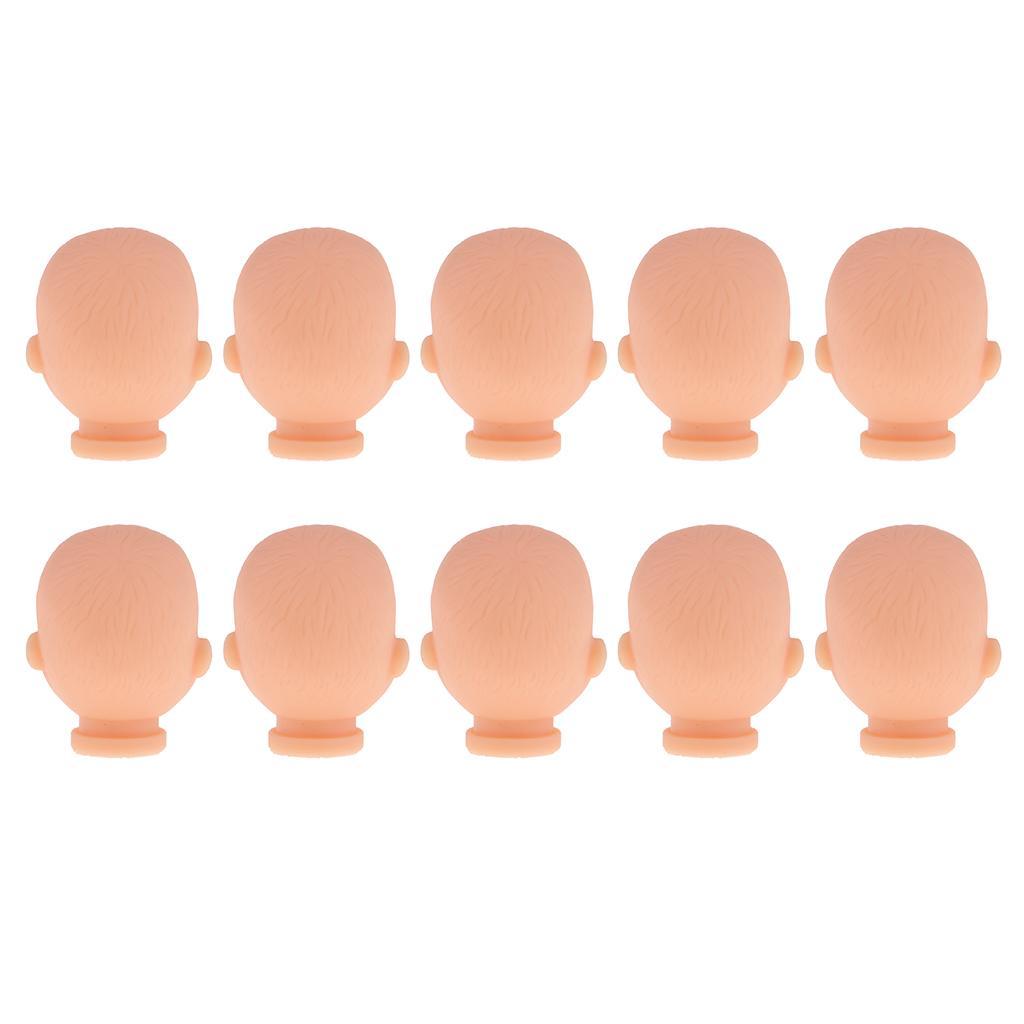 10pcs Lovely Sleeping Baby Head  For Mini Keychain Doll Making Accessory