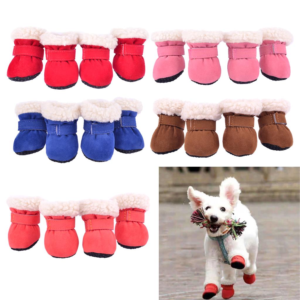 4 pcs/lot S/M/L/XL Pet Dog Shoes / Puppy Booties Rubber Anti Slip Waterproof XL