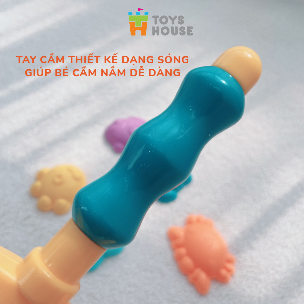 Đồ chơi nhà tắm - Vợt bắt cá, set 5 sinh vật biển ToysHouse HE0229