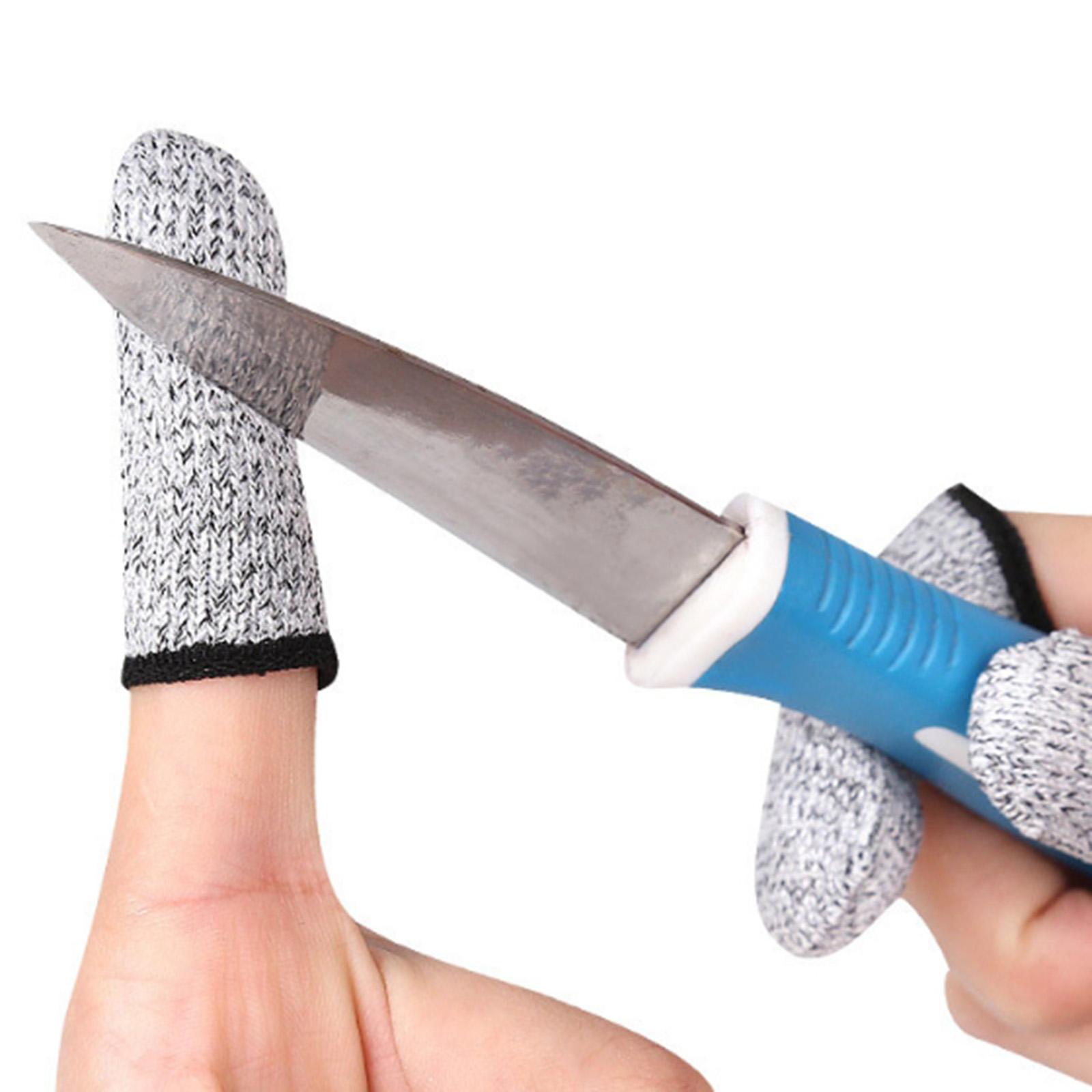 8pcs Reusable Finger Cots Cut Resistant Protection Fingertip Sleeves Caps Covers