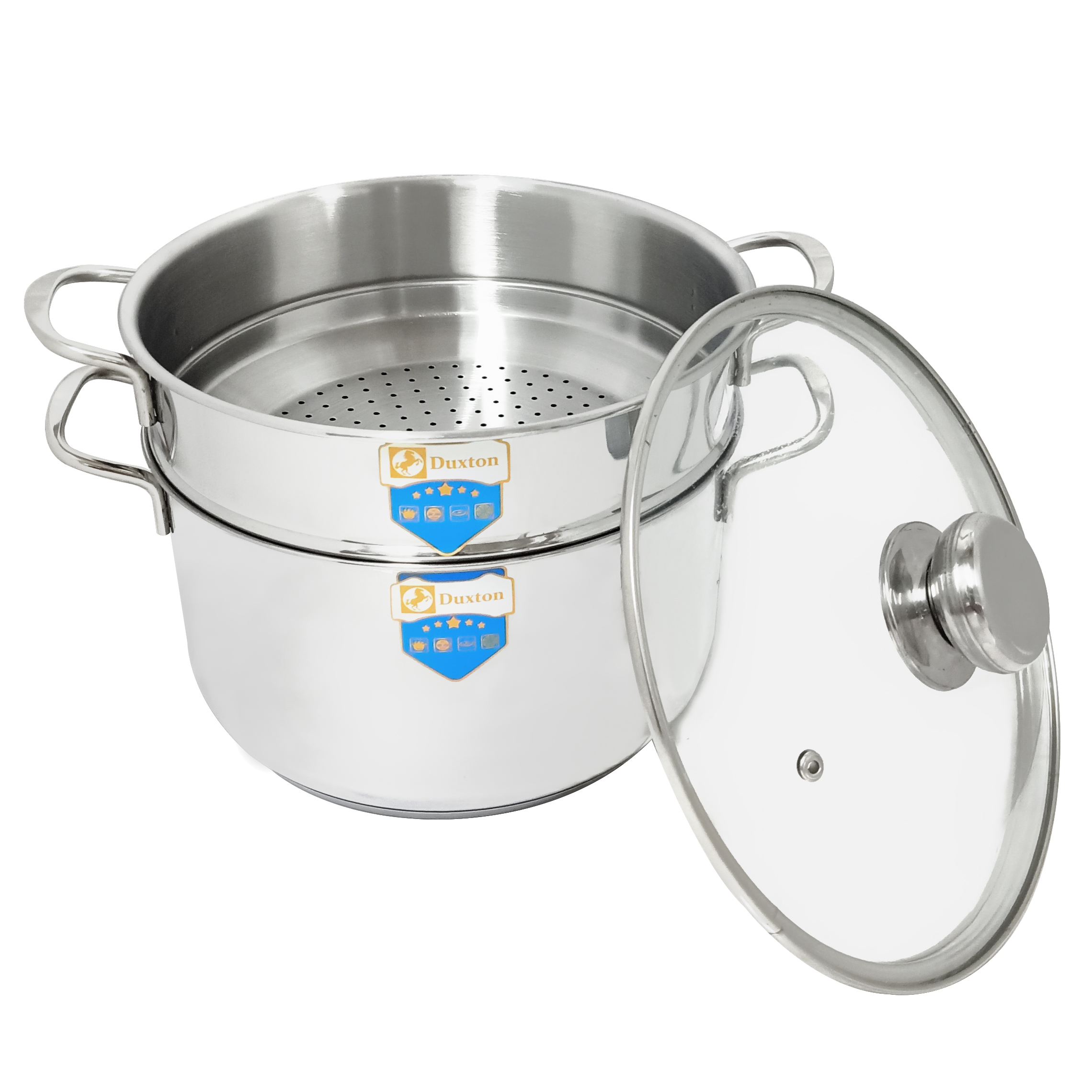 Bộ nồi xửng inox 3 đáy Duxton DG-NX24-3DK 24cm