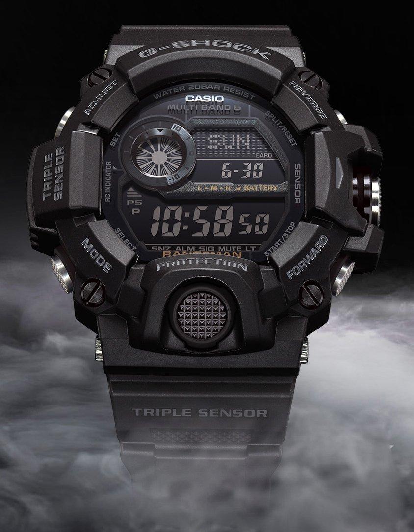 Đồng Hồ Nam Dây Nhựa Casio G-Shock GW-9400-1BDR Năng Lượng Mặt Trời | La Bàn | 3 Cảm Biến: Đo Nhiệt Độ, Đo Áp Suất, Đo Độ Cao | GW-9400-1B
