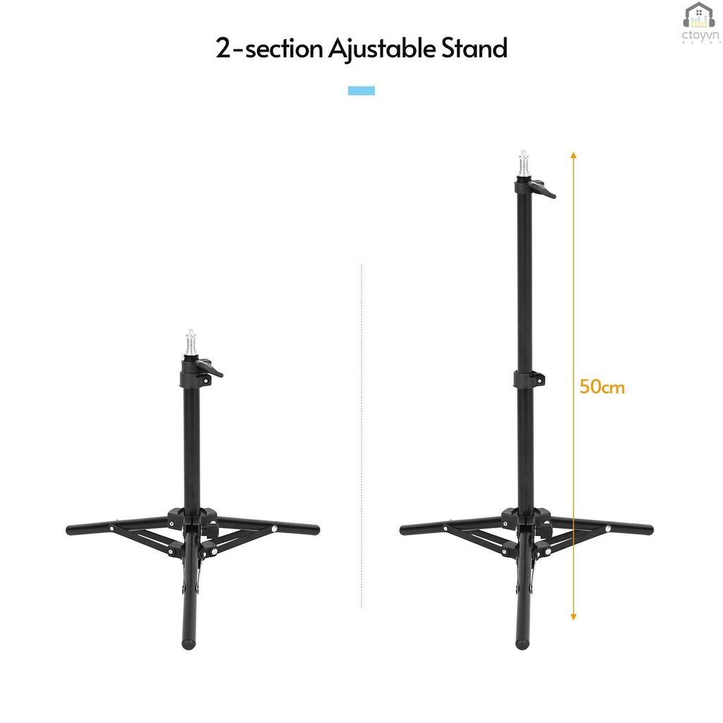 Giá đỡ ba chân 2 khớp 50cm 1.5KG với giao diện 1/4-inch cho máy ảnh/điện thoại