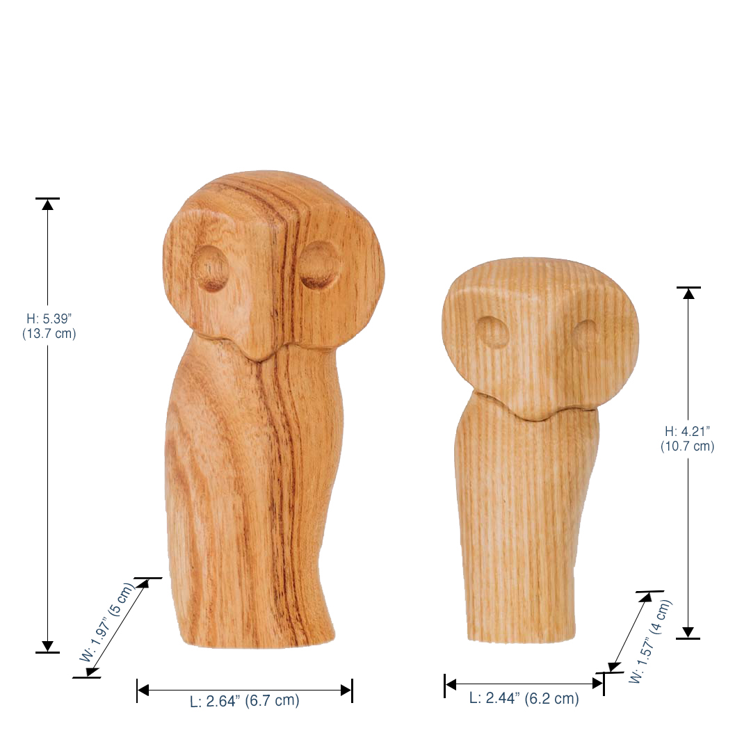 hedwig - đồ trang trí cú mèo bằng gỗ được chạm khắc thủ công