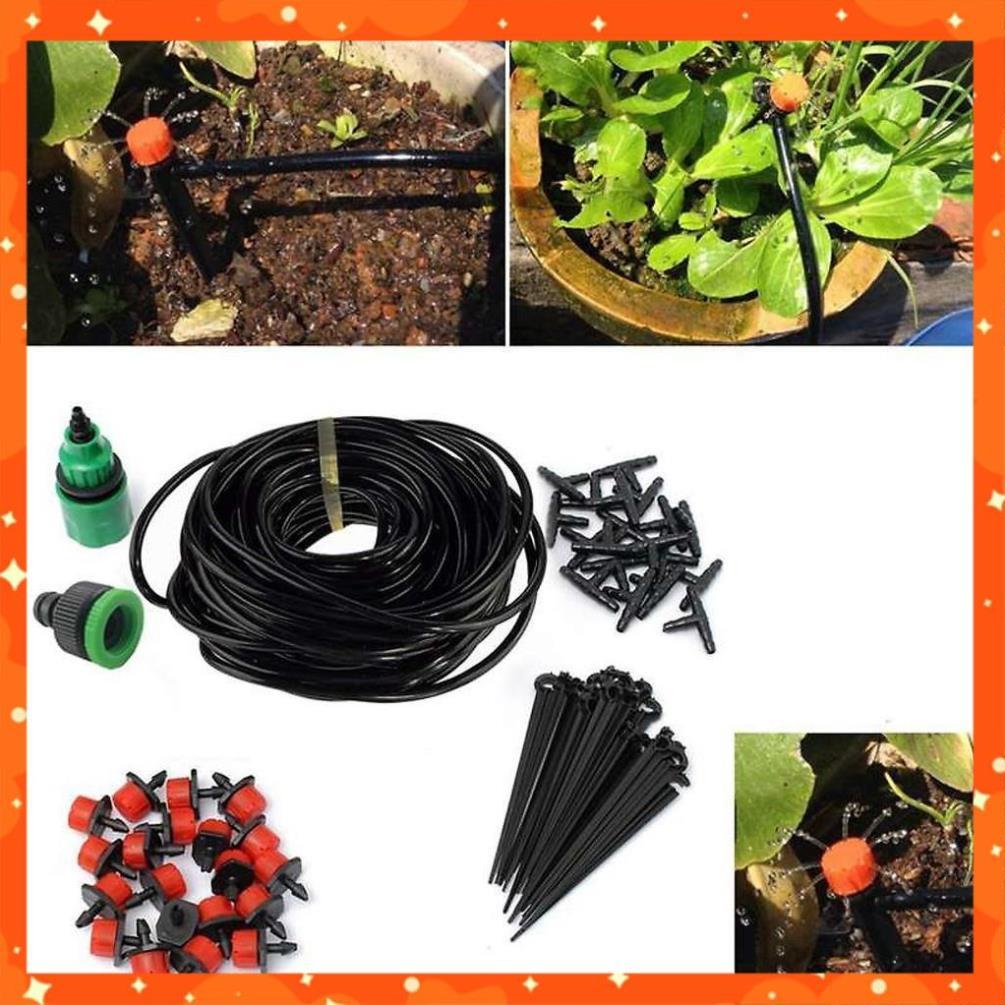 Bộ KIT hệ thống tự động tưới nhỏ giọt 25m dây và 30 đầu phun kèm đầy đủ phụ kiện 206848