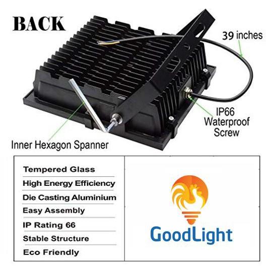 Đèn pha led 5054 P01 100W goodlight sáng trắng, chất lượng, chiếu sáng ngoài trời, chiếu sáng bảng hiệu