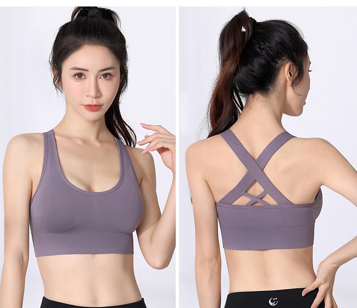 Áo Bra Chéo Lưng Vải Dệt Kim Cao Cấp Mẫu Mới Nhất - L