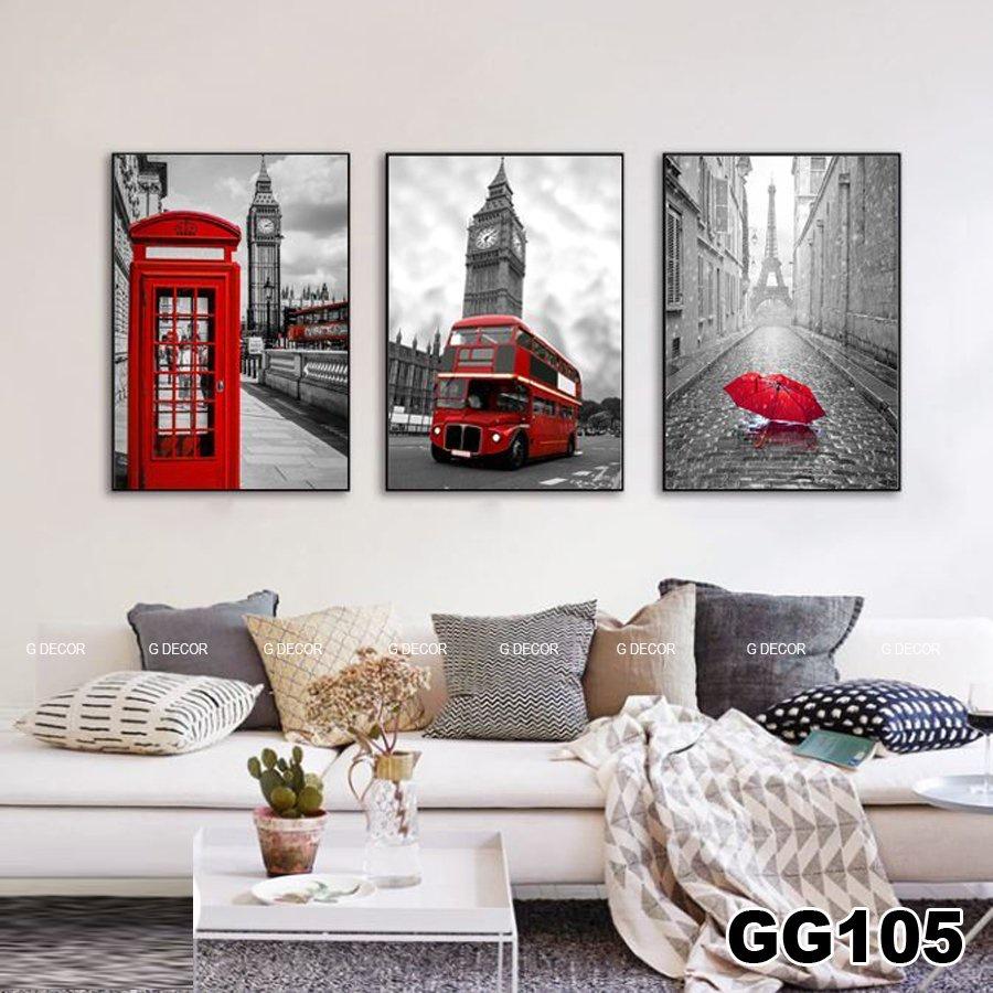 Tranh treo tường canvas 3 bức phong cách hiện đại Bắc Âu 30, tranh decor trang trí phòng khách, phòng ngủ, phòng ăn, spa