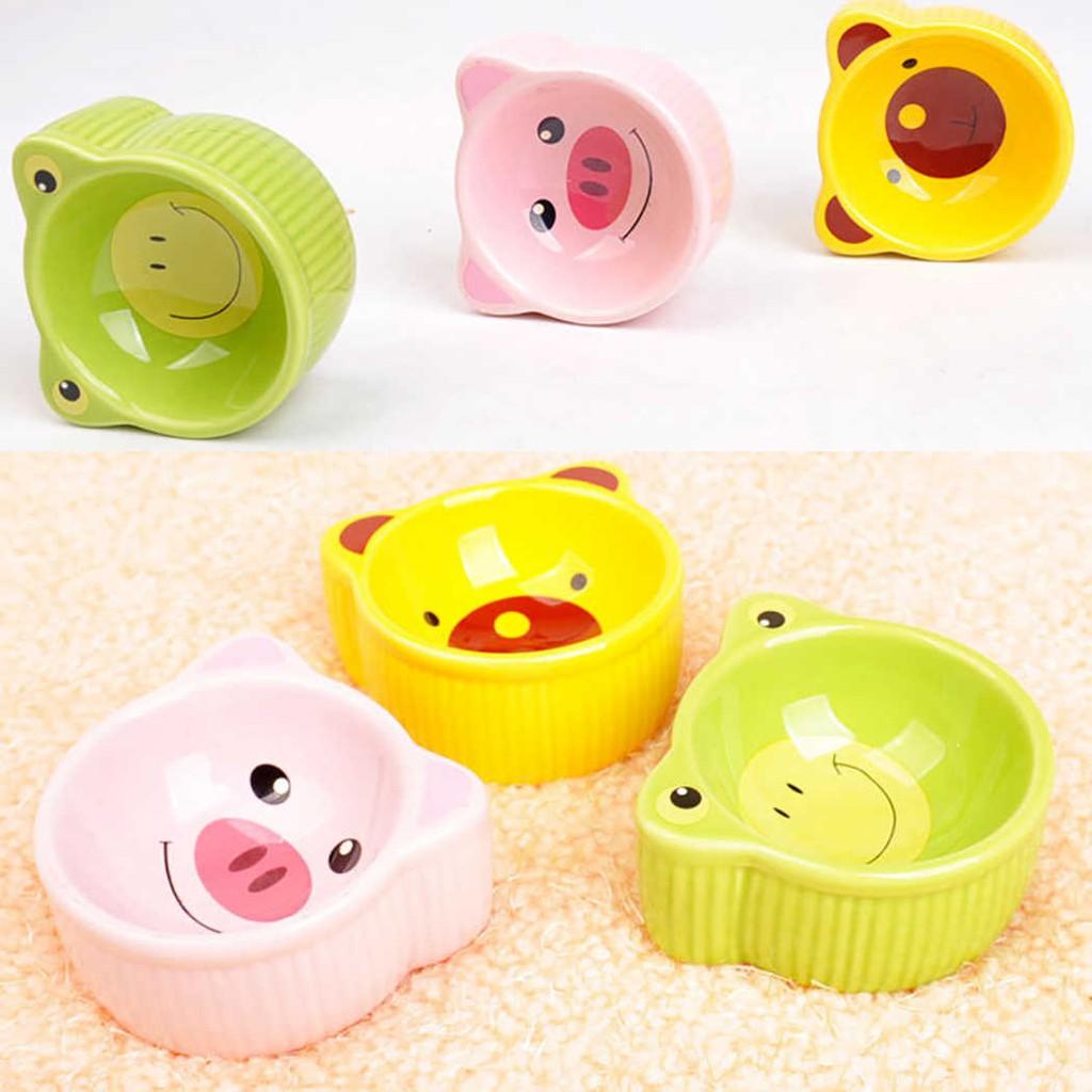 Bát ăn sứ hình con Ếch , Lợn & Gấu cho hamster