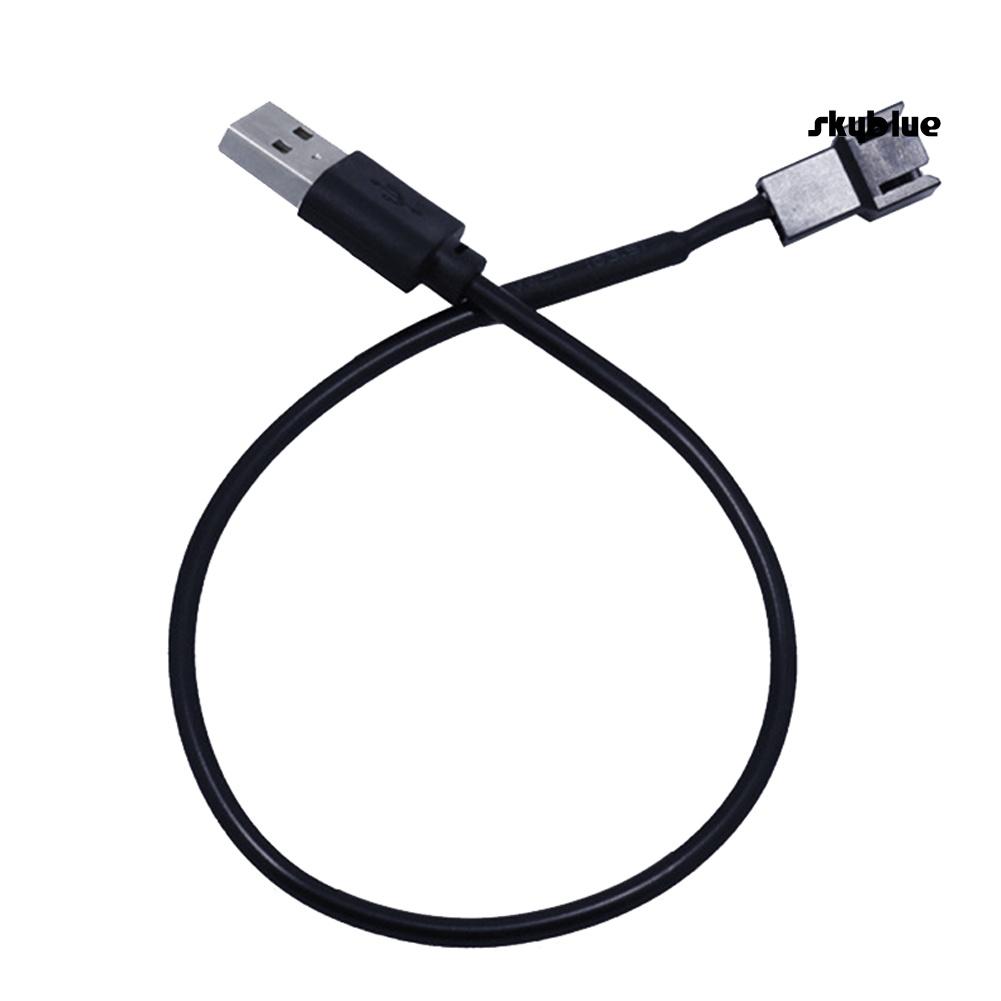 Cáp chuyển đổi USB đầu đực sang 3 pin cho quạt tản nhiệt máy tính