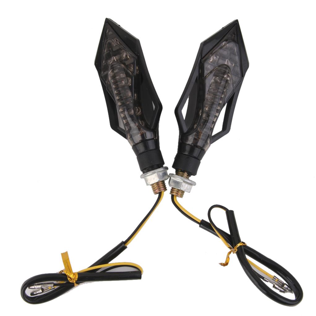 2pc UNIVERSAL MOTORCYCLE BIKE LED  BLINKER LIGHT INDICATOR AMBER