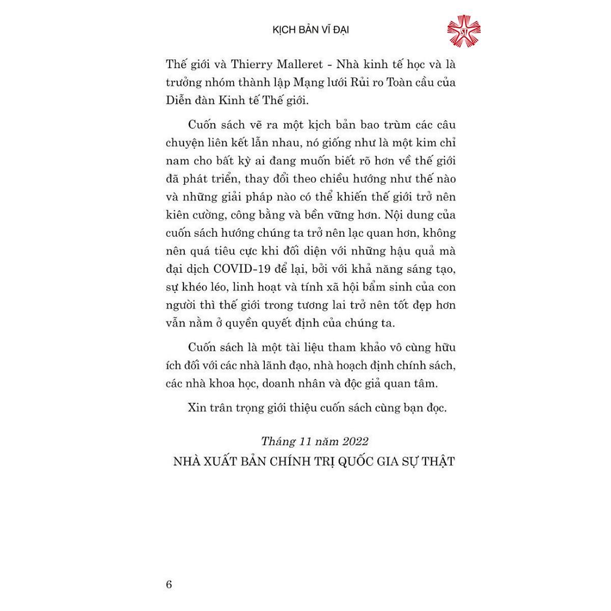 Sách - Kịch Bản Vĩ Đại - Vì Một Tương Lai Tốt Đẹp Hơn - NXB Chính Trị Quốc Gia