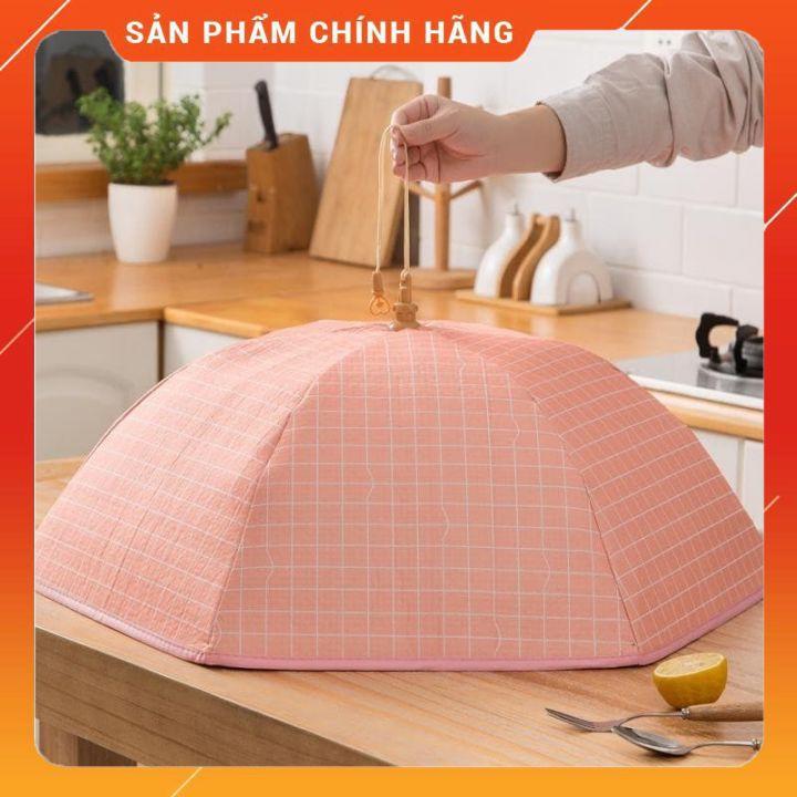 Lồng bàn giữ nhiệt gấp gọn cỡ lớn 6 cạnh có khung chống bụi và côn trùng bền đẹp