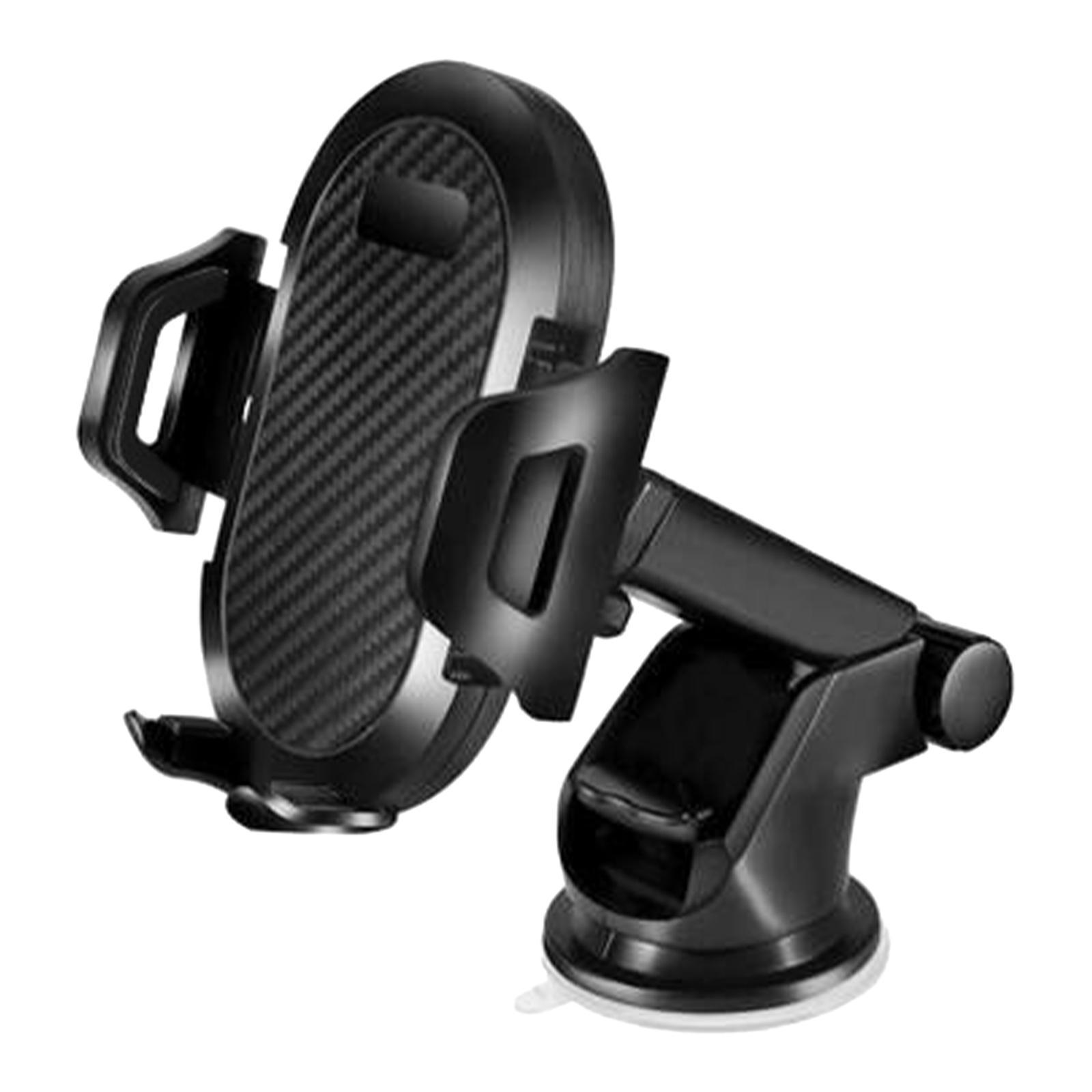 Car Adjustable Phone Holder Dashboard Windshield Mount, One Button Release