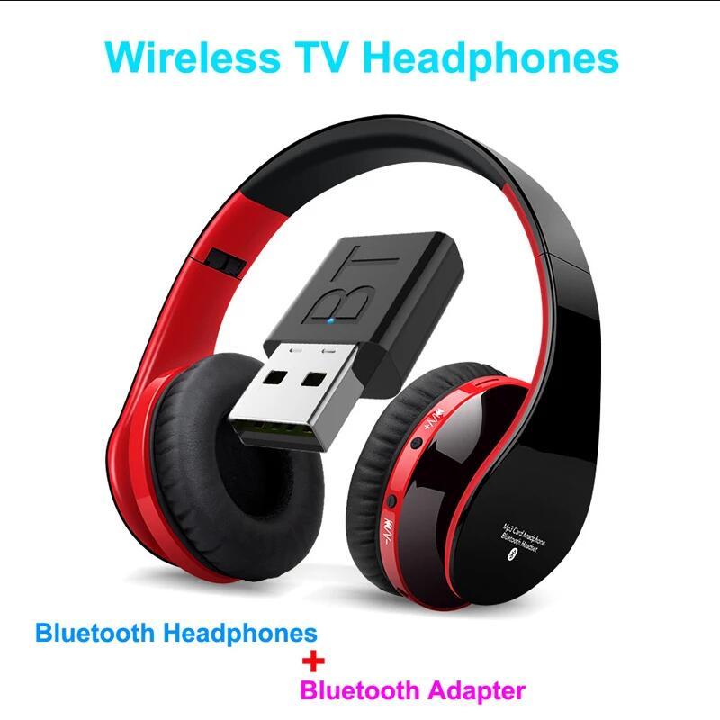 Tai Nghe Bluetooth Với Thiết Bị Thu Phát Không Dây Tai Nghe HiFi Stereo Tai Nghe Nhạc Truyền Hình Tai Nghe Cho Máy Tính Máy Tính Chơi Game