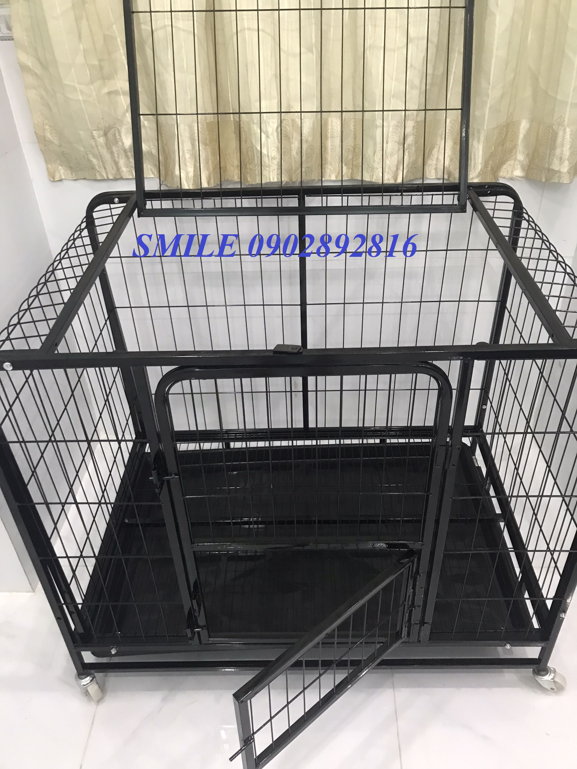 CHUỒNG NAN ỐNG SIÊU DÀY SIZE LỚN DÀNH CHO CHÓ LỚN SIZE 90x64x82cm